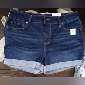 Time & True Mid-Rise Size 8 Denim Shorts
